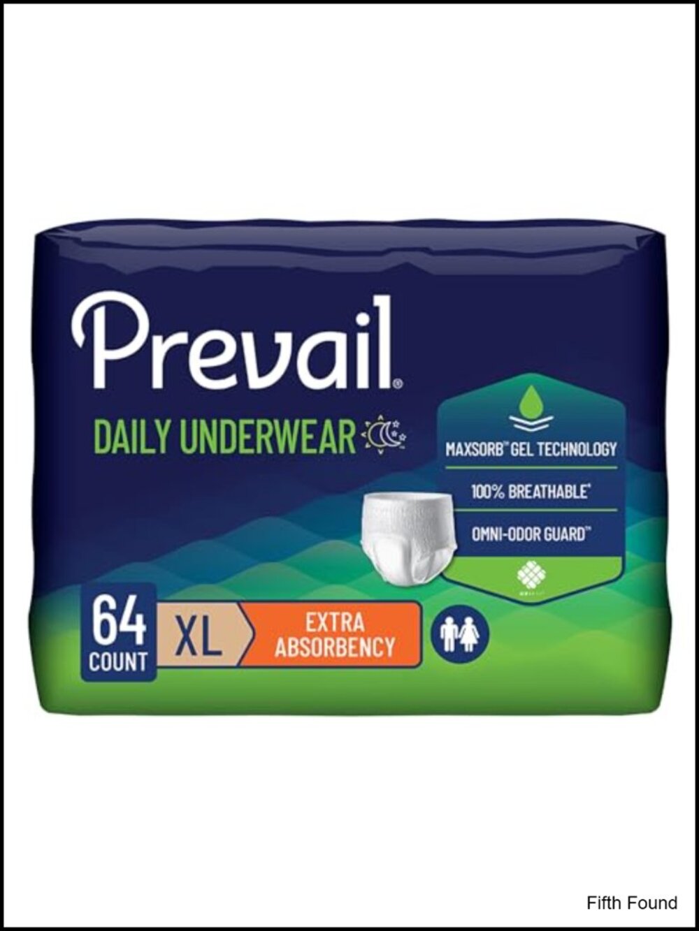 Prevail Daily Incontinence Underwear XL 56 Count Adult Diapers